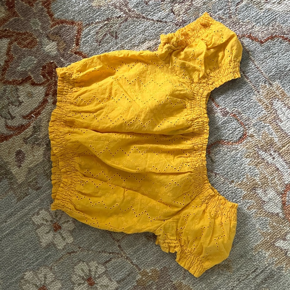 H&M Sunflower Yellow Crop Top